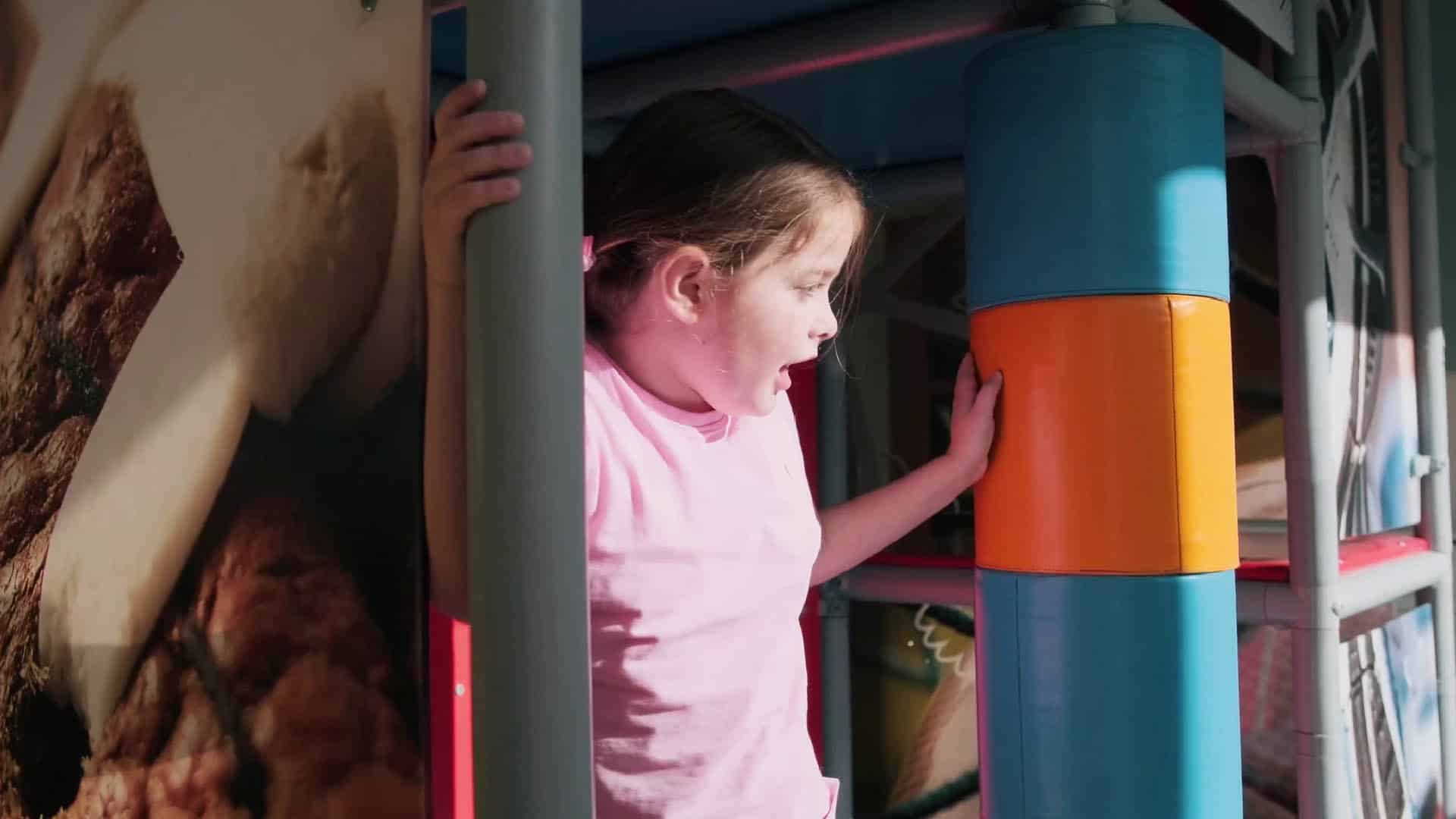 Child playing in playroom