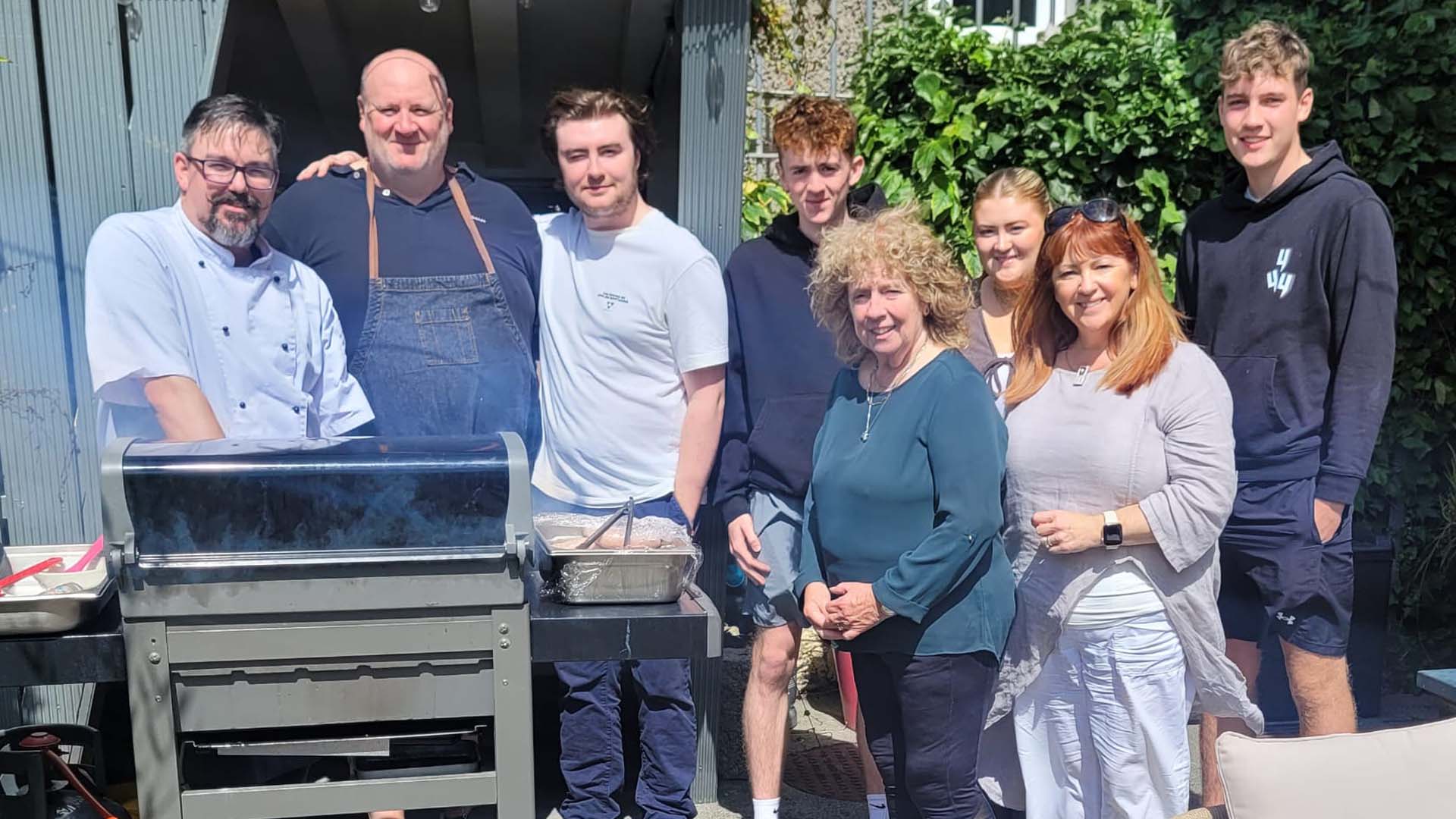 Cooking for Families_Group outside at Barbeque