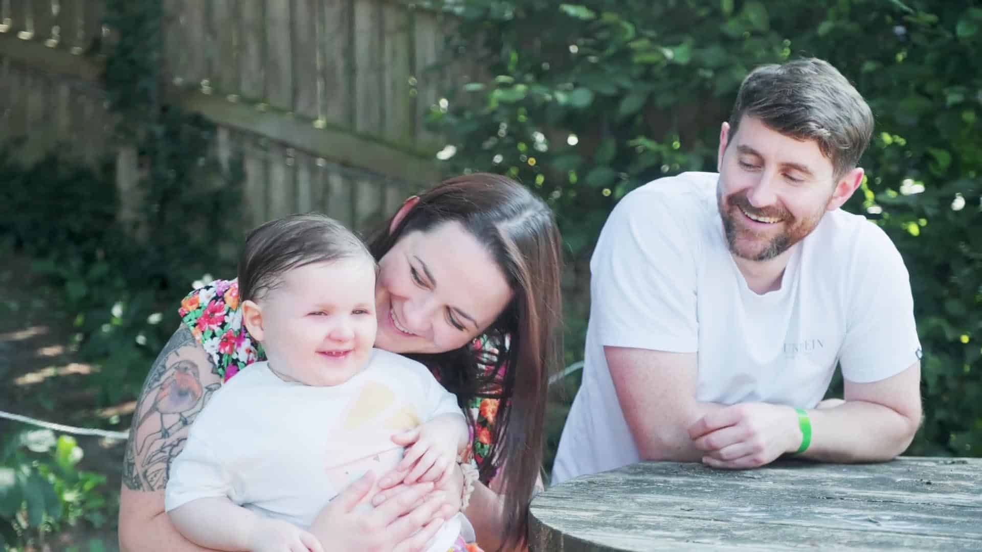 Family smiling together