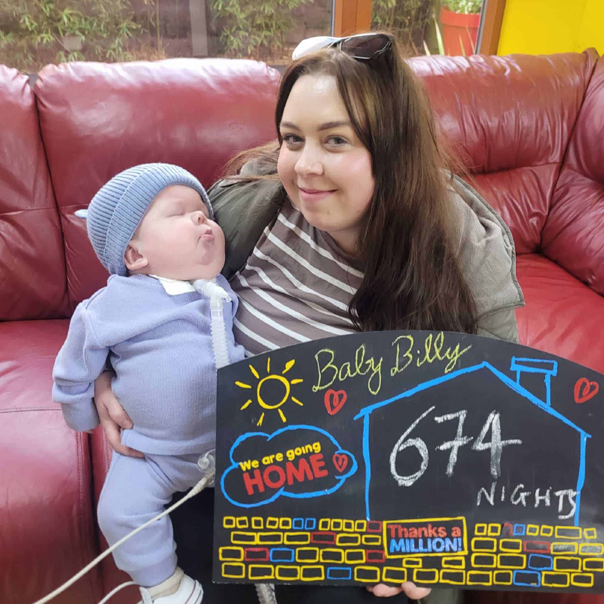 Mum and son going home