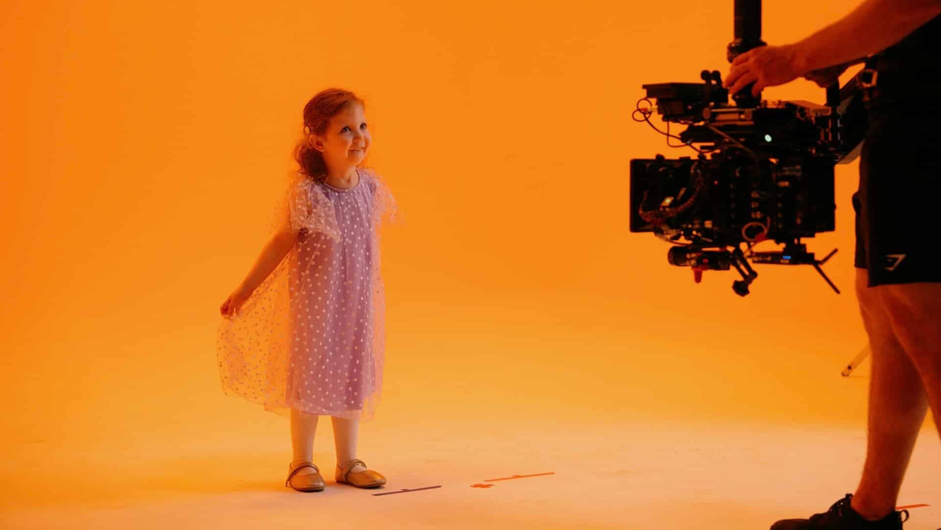 Tilly behind the scenes with camera