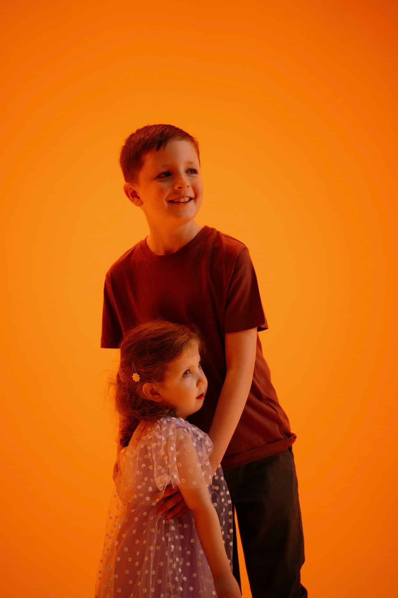 Tilly with her brother
