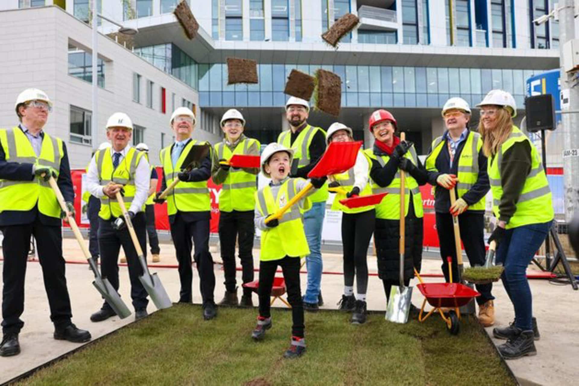 Turning the sod on new house